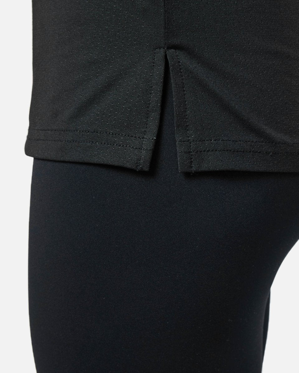 Womens Reset Raglan Performance Tee Black - Blanklines