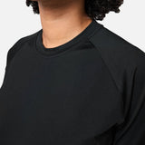 Womens Reset Raglan Performance Tee Black - Blanklines