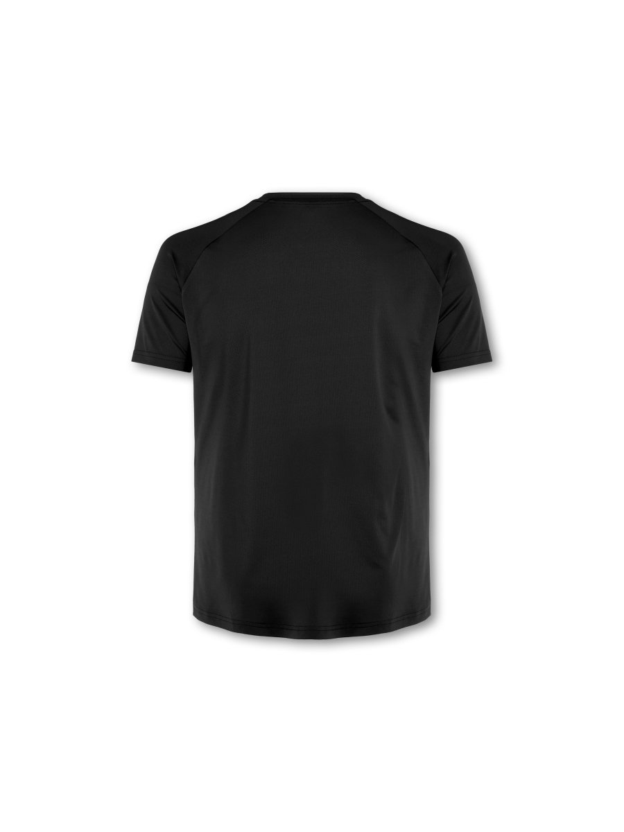 Womens Reset Raglan Performance Tee Black - Blanklines