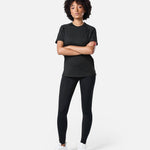 Womens Reset Raglan Performance Tee Black - Blanklines