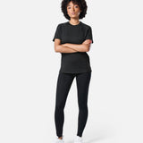 Womens Reset Raglan Performance Tee Black - Blanklines