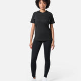 Womens Reset Raglan Performance Tee Black - Blanklines