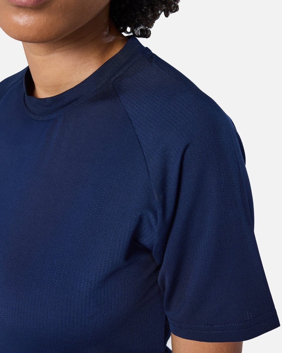 Womens Reset Raglan Performance Tee Navy - Blanklines