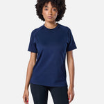 Womens Reset Raglan Performance Tee Navy - Blanklines