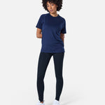 Womens Reset Raglan Performance Tee Navy - Blanklines