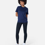Womens Reset Raglan Performance Tee Navy - Blanklines