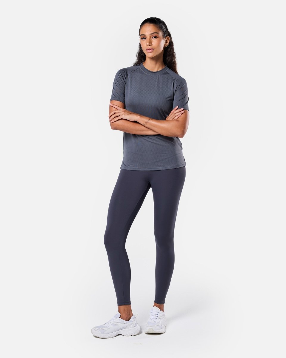 Womens Reset Raglan Performance Tee Storm Grey - Blanklines