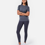 Womens Reset Raglan Performance Tee Storm Grey - Blanklines