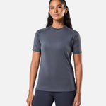 Womens Reset Raglan Performance Tee Storm Grey - Blanklines