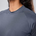 Womens Reset Raglan Performance Tee Storm Grey - Blanklines