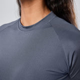 Womens Reset Raglan Performance Tee Storm Grey - Blanklines