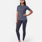 Womens Reset Raglan Performance Tee Storm Grey - Blanklines