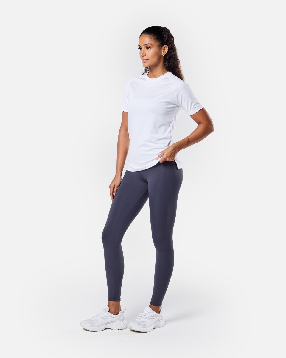 Womens Reset Raglan Performance Tee White - Blanklines