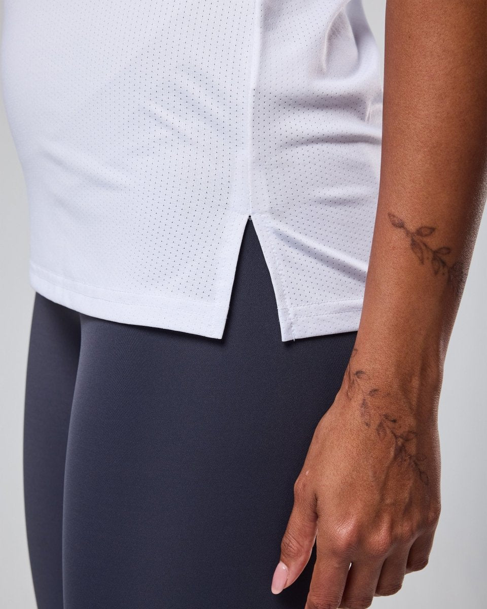 Womens Reset Raglan Performance Tee White - Blanklines