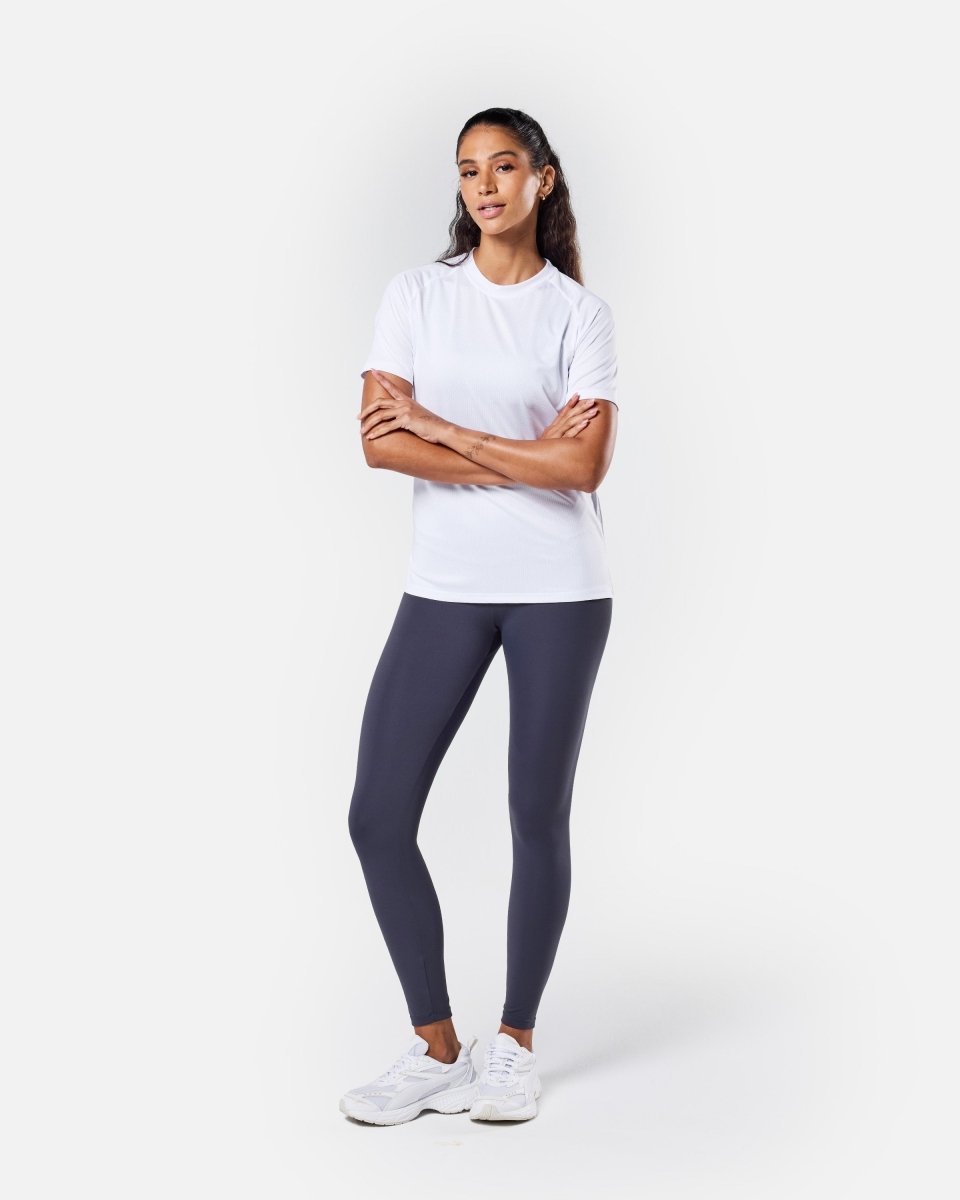 Womens Reset Raglan Performance Tee White - Blanklines