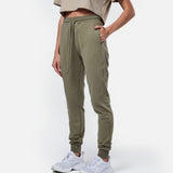 Womens Supreme Sweat Pants Khaki - Blanklines
