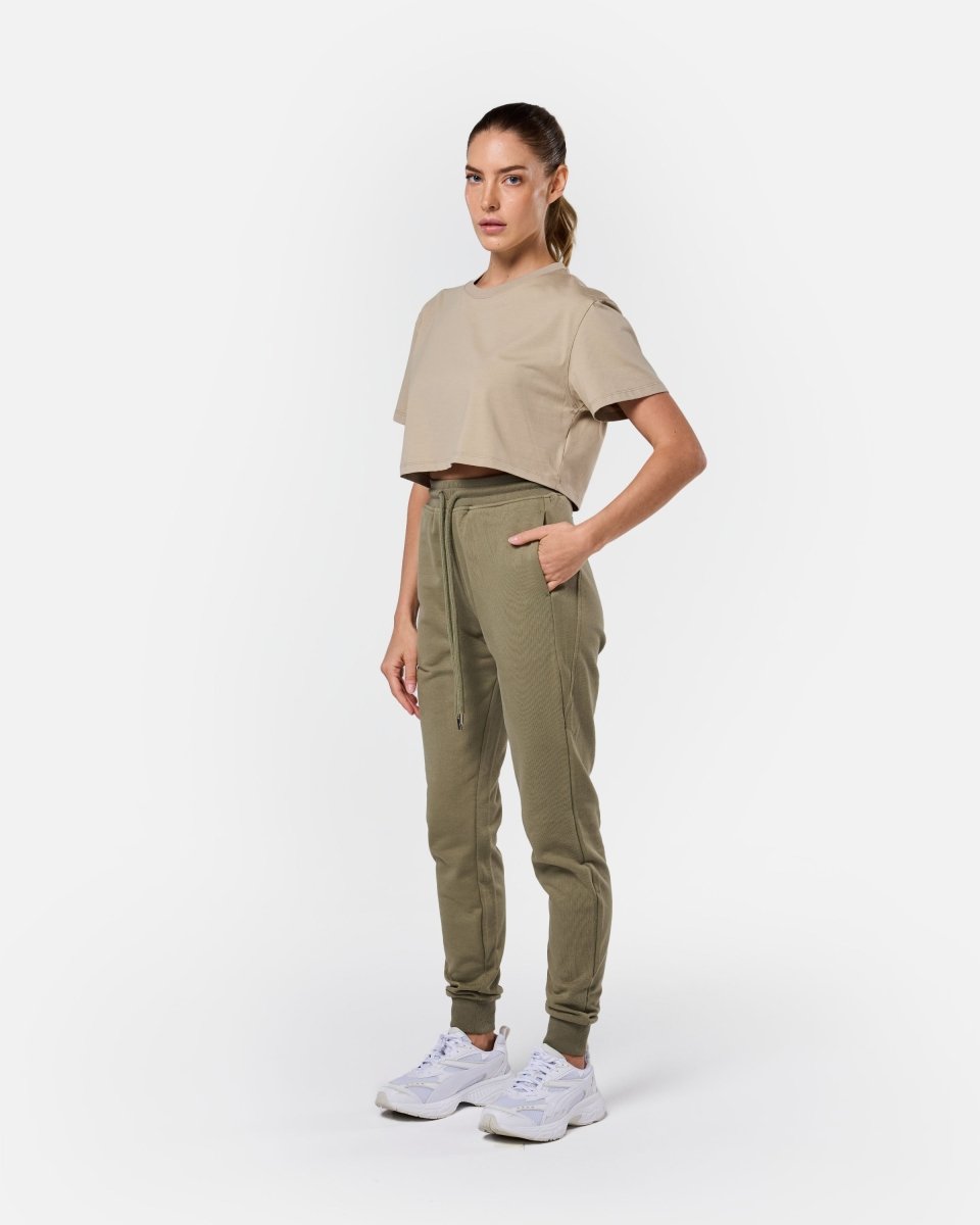 Womens Supreme Sweat Pants Khaki - Blanklines