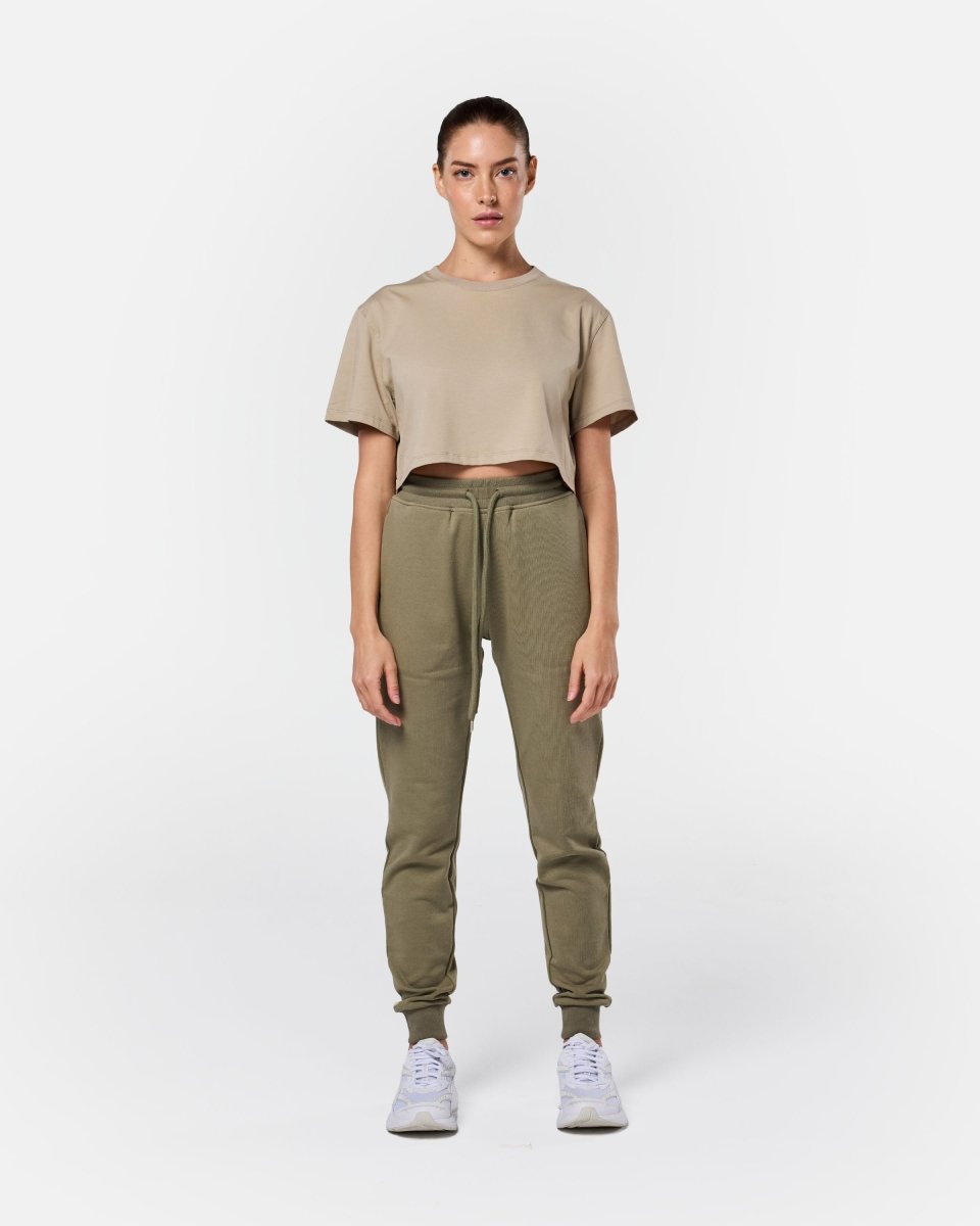 Womens Supreme Sweat Pants Khaki - Blanklines